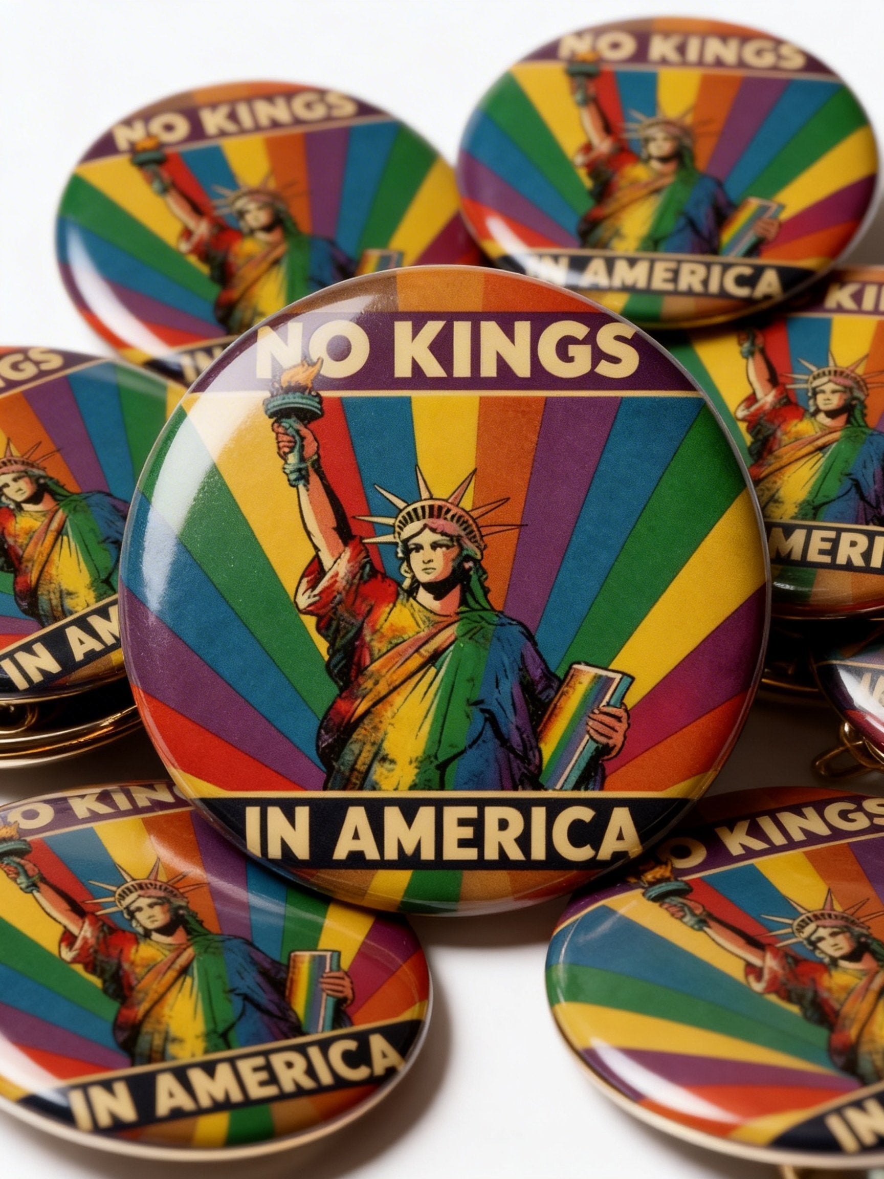 No Kings Pin Button