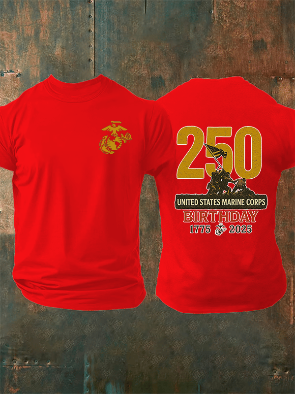 Men's UNITED STATES MARINE CORPS BIRTHDAY Print T-Shirt