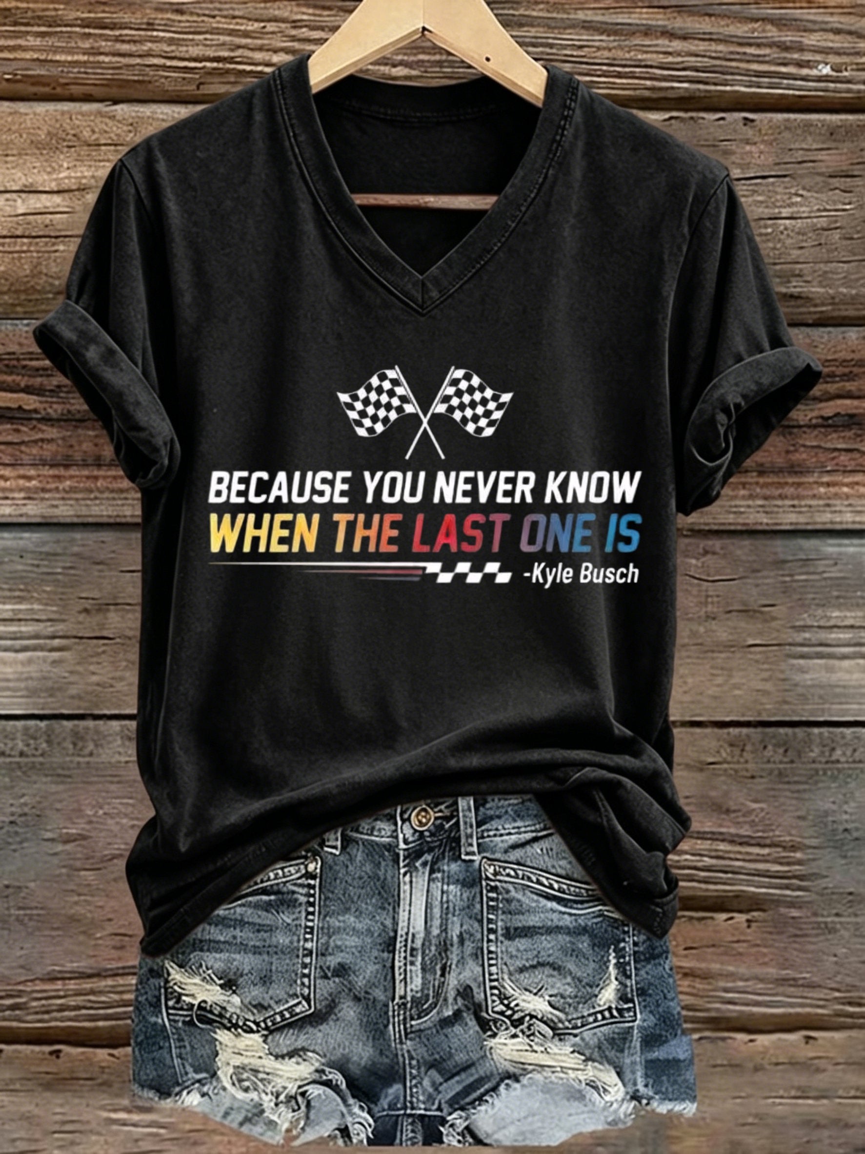 Women's Drag Racing Hero Print Casual T-shirt