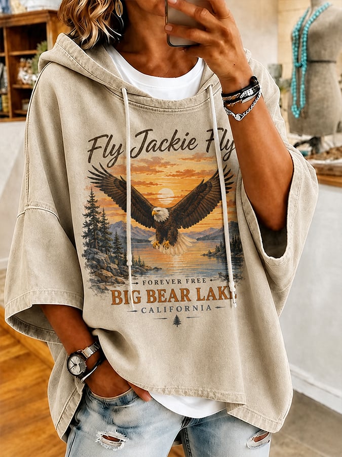 Women'S Casual Bald Eagle "Jackie" Print Top