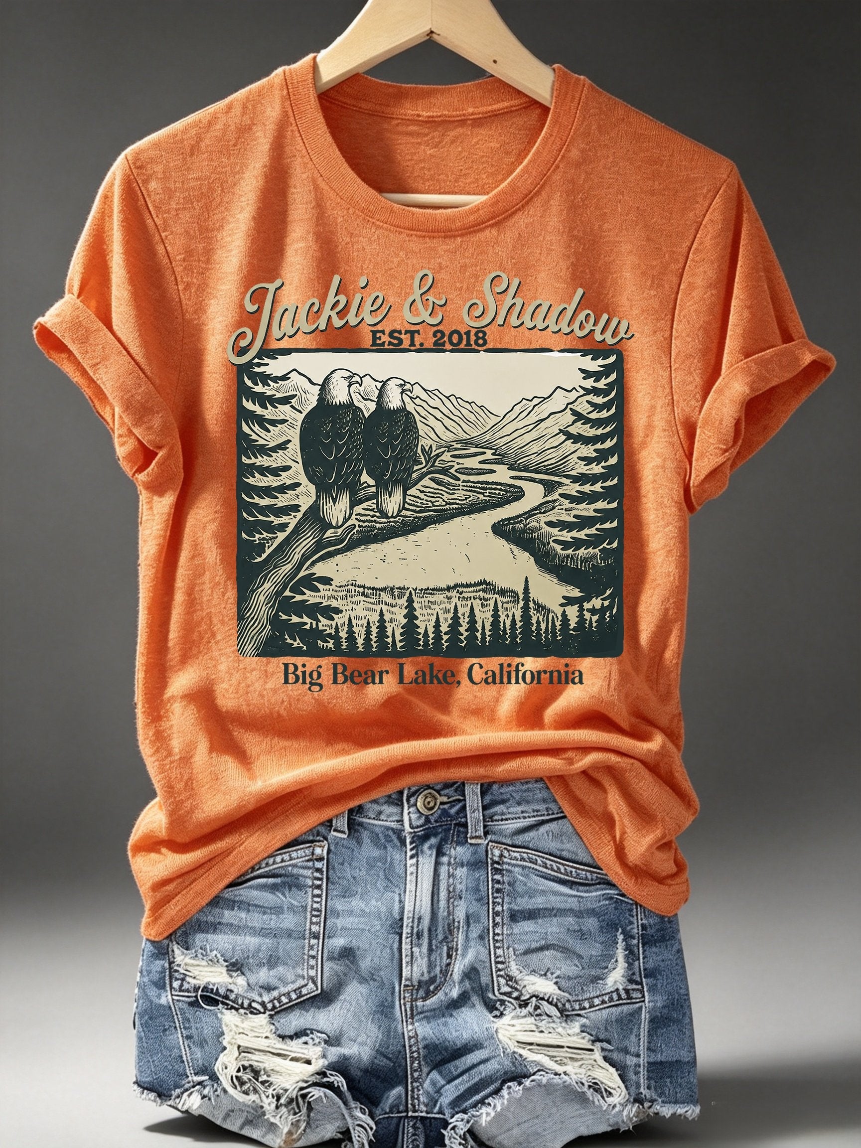 Women's JACKIE & SHADOW Print Crew-Neck T-Shirt