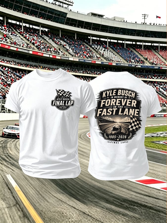 Men's Racing Legend Memorial Print Round Neck T-shirt