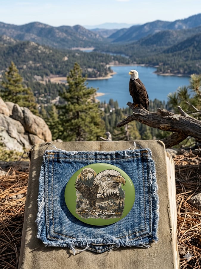 Unisex Retro Fly High Jackie 2012-2026 Pin-Back Button