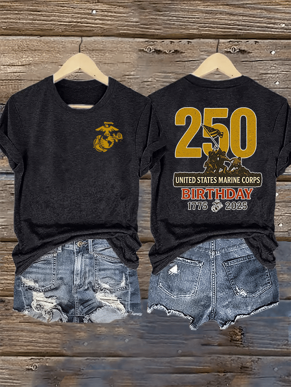 Women's UNITED STATES MARINE CORPS BIRTHDAY Print T-Shirt