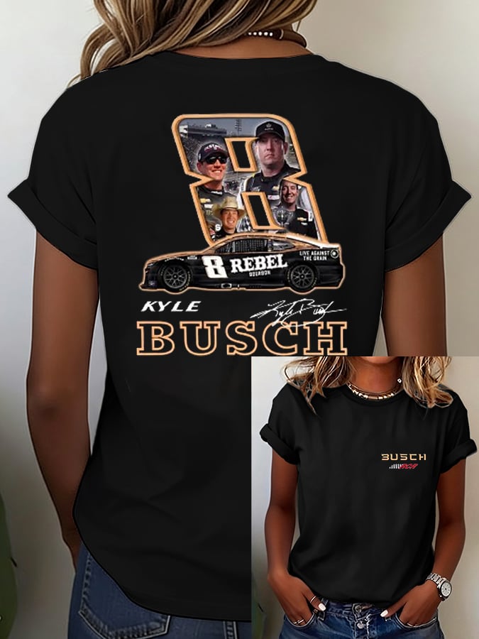 Women's Racing Print Casual T-shirt