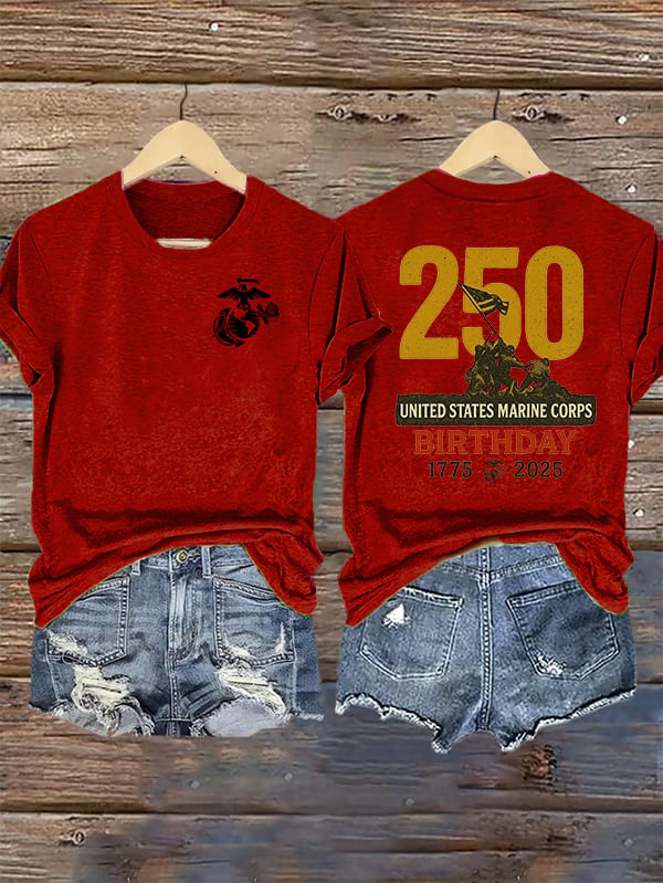 Women's UNITED STATES MARINE CORPS BIRTHDAY Print T-Shirt