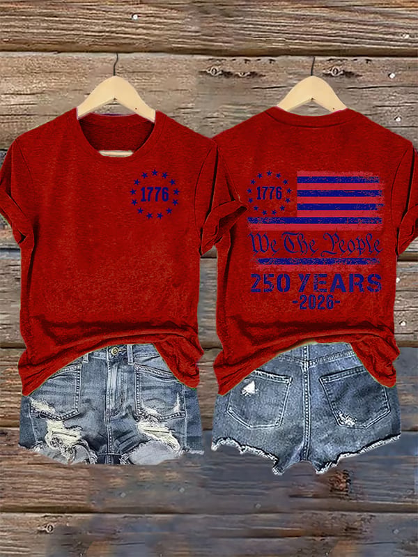 Women's 250 YEARS Print Casual T-Shirt
