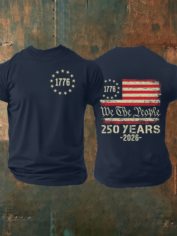Men's 250 YEARS Print Casual T-Shirt