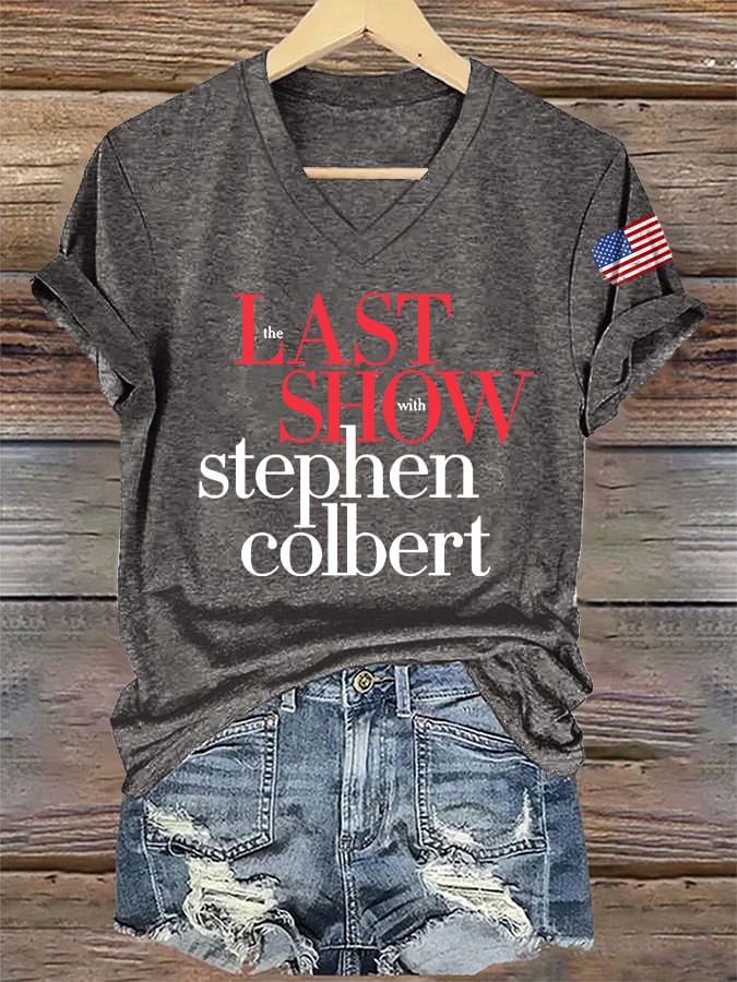 🔥Buy 3 Get 15% Off V-Neck Retro Last Show Print T-Shirt