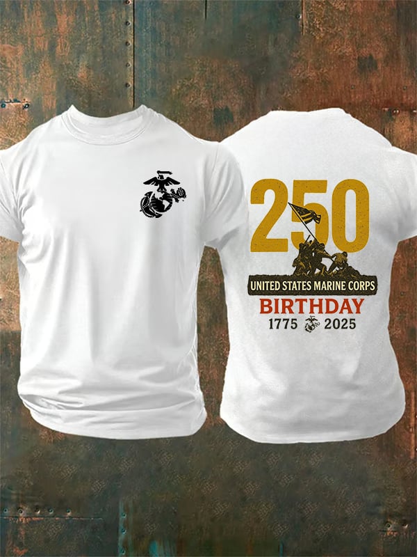 Men's UNITED STATES MARINE CORPS BIRTHDAY Print T-Shirt