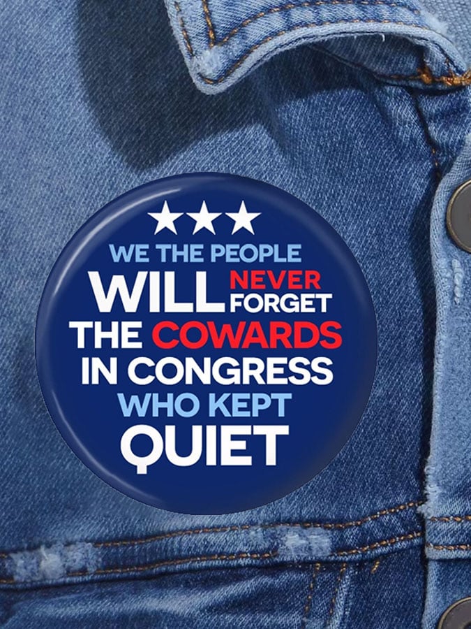 Unisex We The People Pinback Print Button