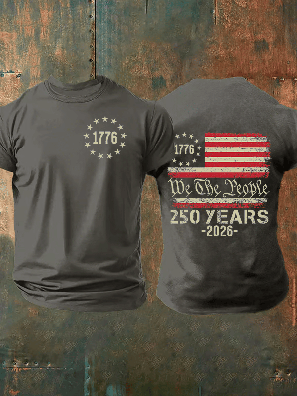 Men's 250 YEARS Print Casual T-Shirt