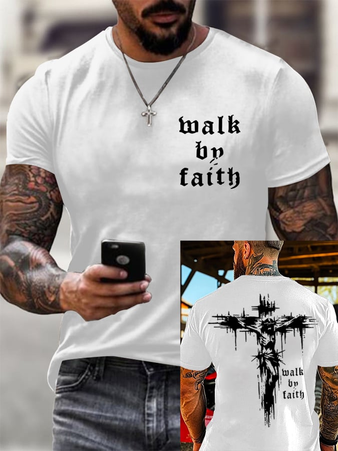 🔥Hot Sale Picks 🔥Men's Walk By Faith Short-sleeved T-shirt