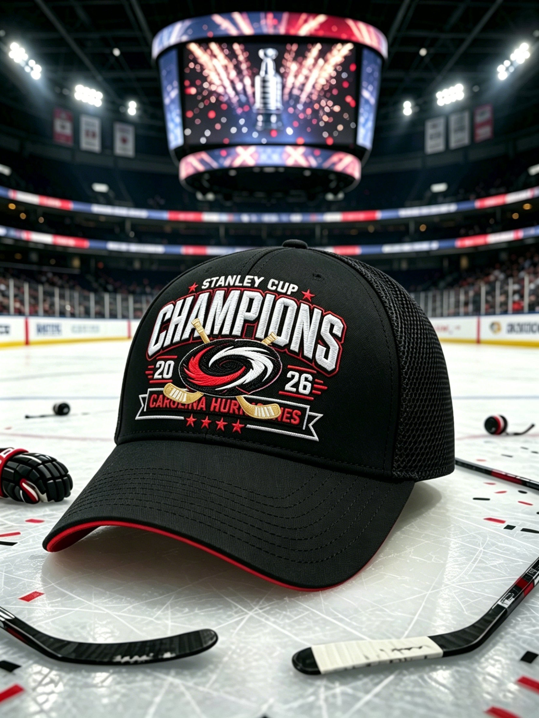 Unisex Ice Hockey Print Hat