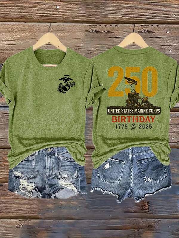 Women's UNITED STATES MARINE CORPS BIRTHDAY Print T-Shirt