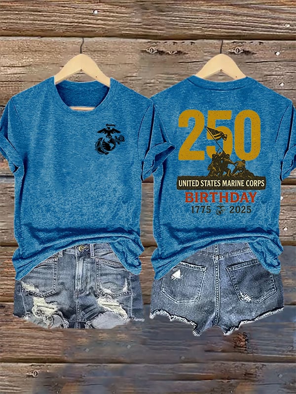 Women's UNITED STATES MARINE CORPS BIRTHDAY Print T-Shirt