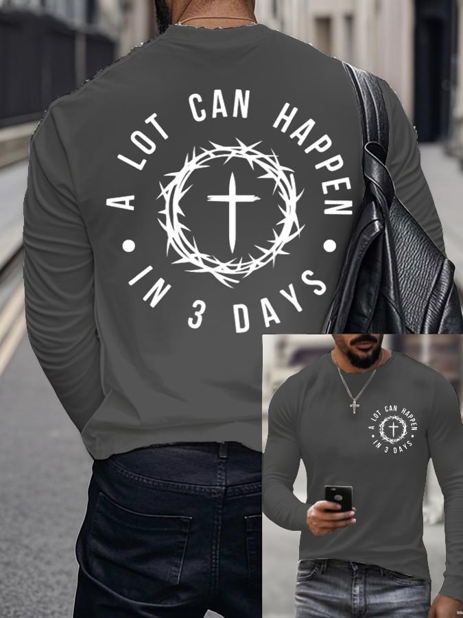Men's Raven's A Lot Can Happen In 3 Days Printed Long Sleeve Top