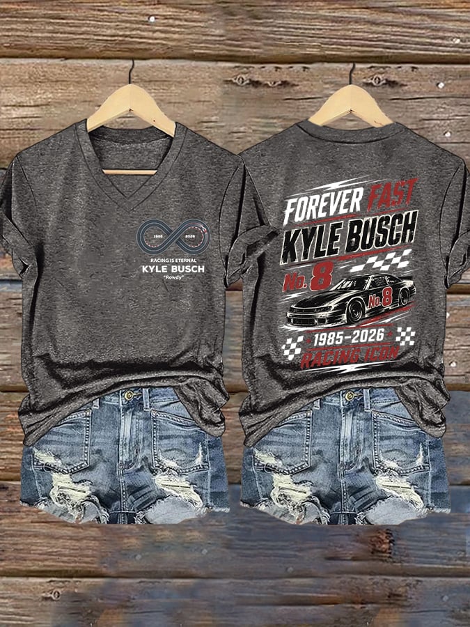 Women's Racing Is Eternal Print Casual T-shirt