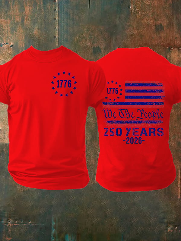 Men's 250 YEARS Print Casual T-Shirt