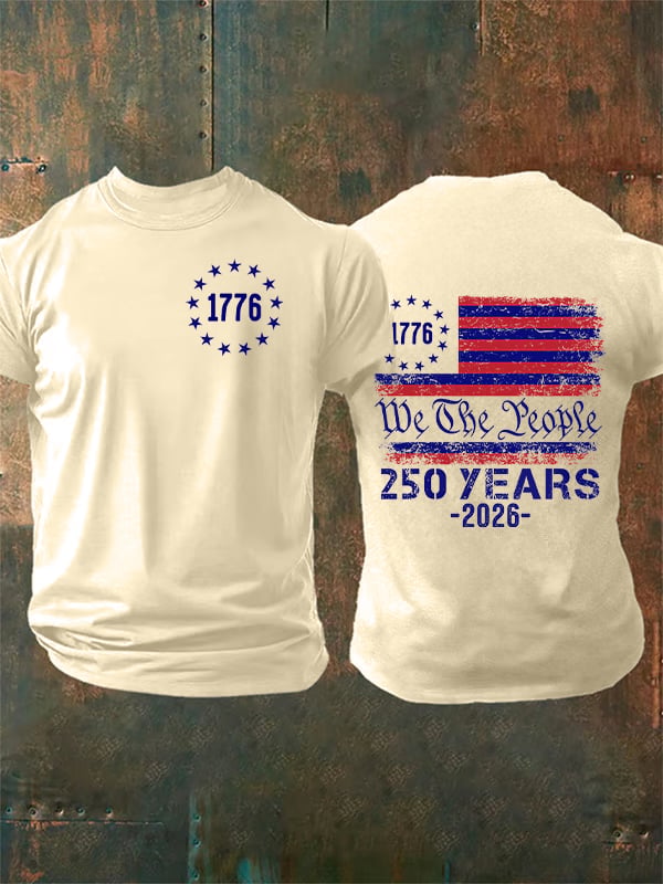 Men's 250 YEARS Print Casual T-Shirt