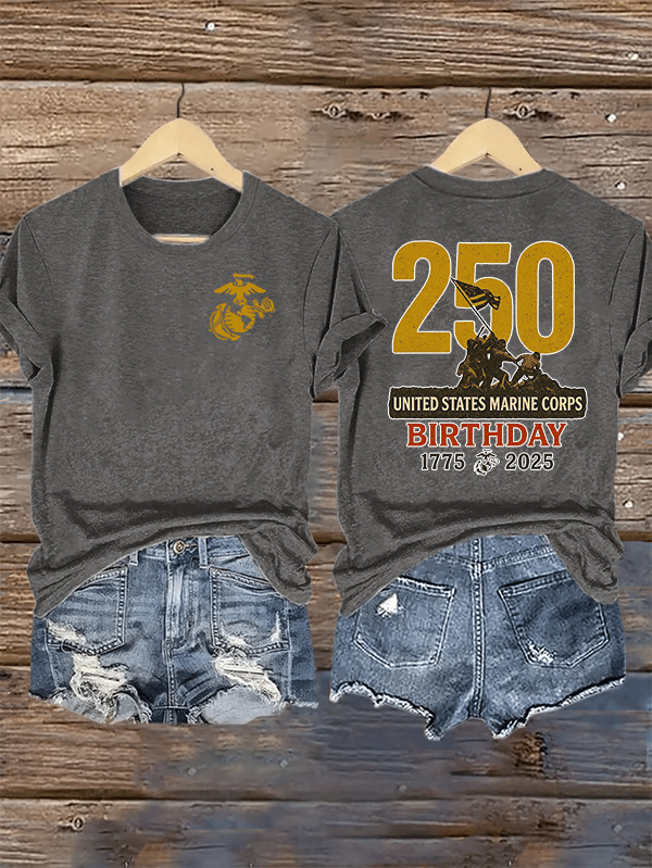 Women's UNITED STATES MARINE CORPS BIRTHDAY Print T-Shirt