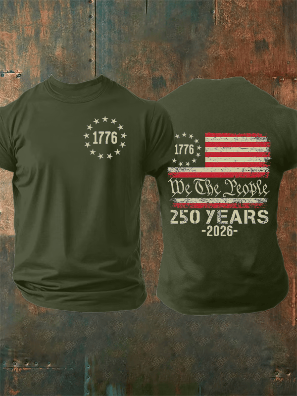 Men's 250 YEARS Print Casual T-Shirt