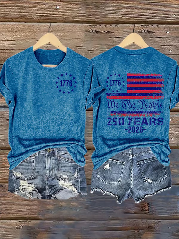 Women's 250 YEARS Print Casual T-Shirt