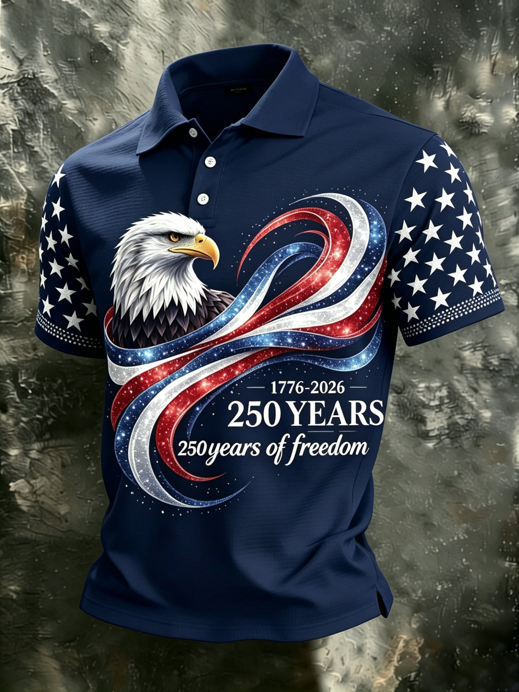 Men's U.S. 250th Anniversary Short-Sleeve Printed Polo Shirt