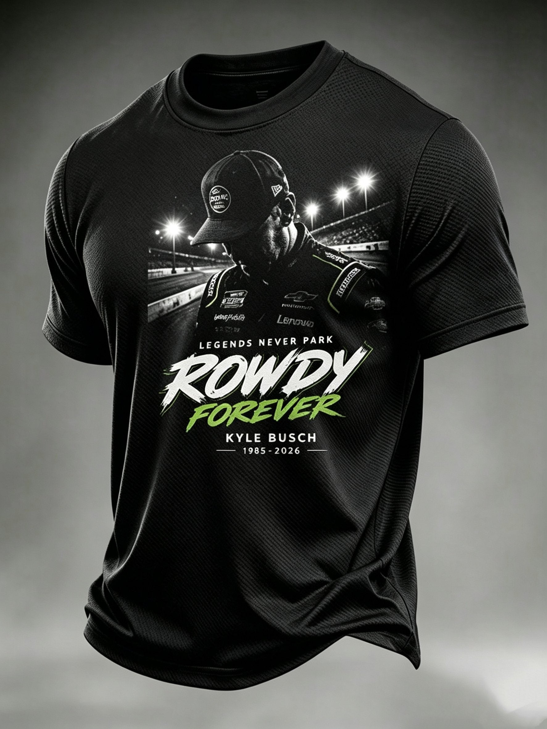 Men's Racing Casual Print Crew Neck T-Shirt