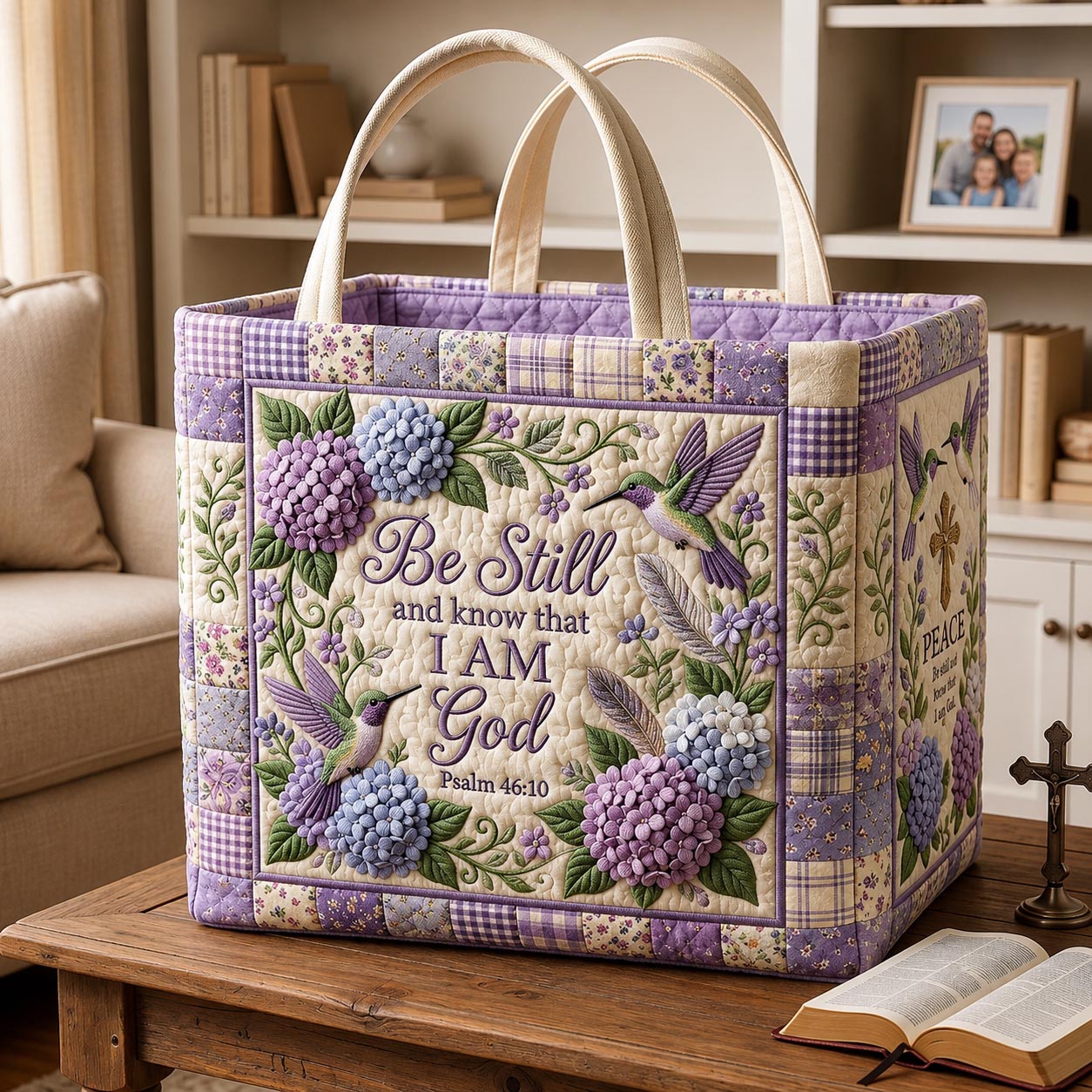 Be Still Quilted Storage Basket GFTOMA13447