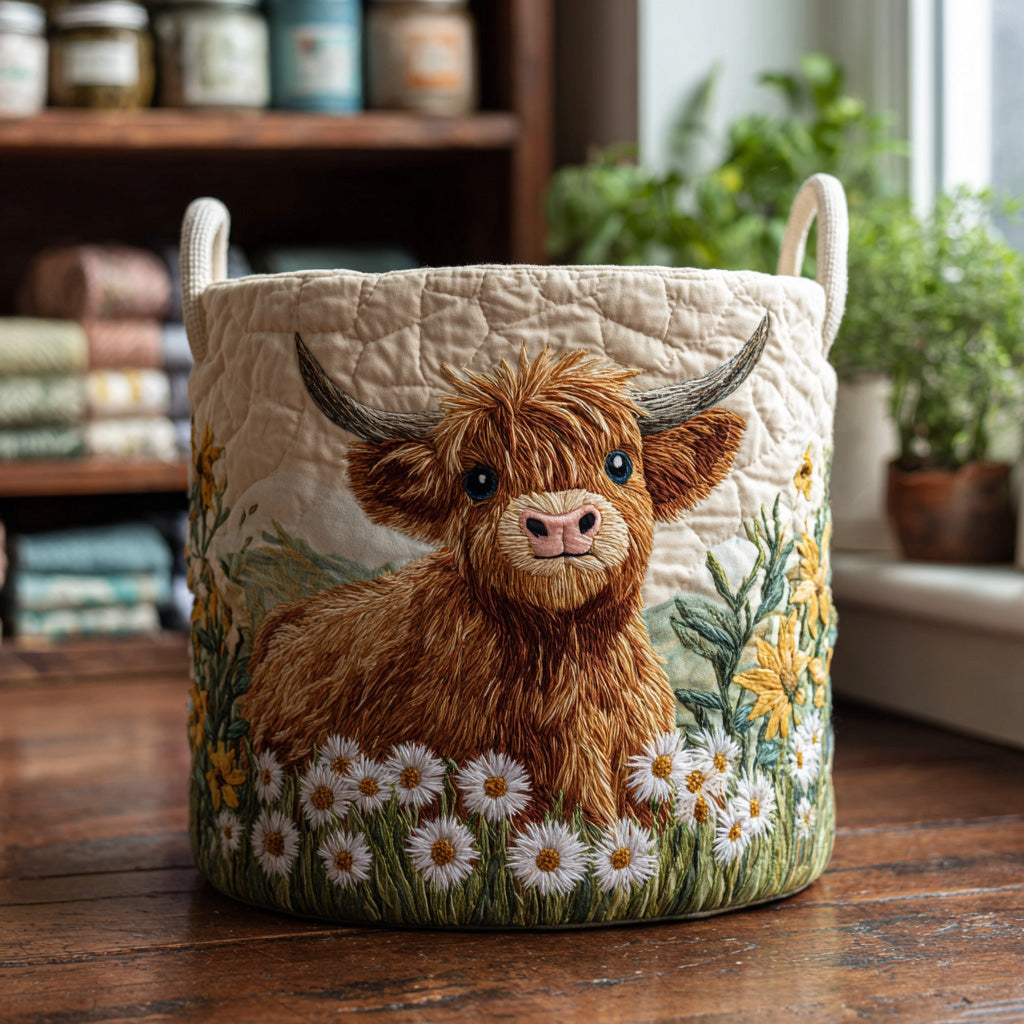Highland Charm Quilted Laundry Basket NCU0PVL444