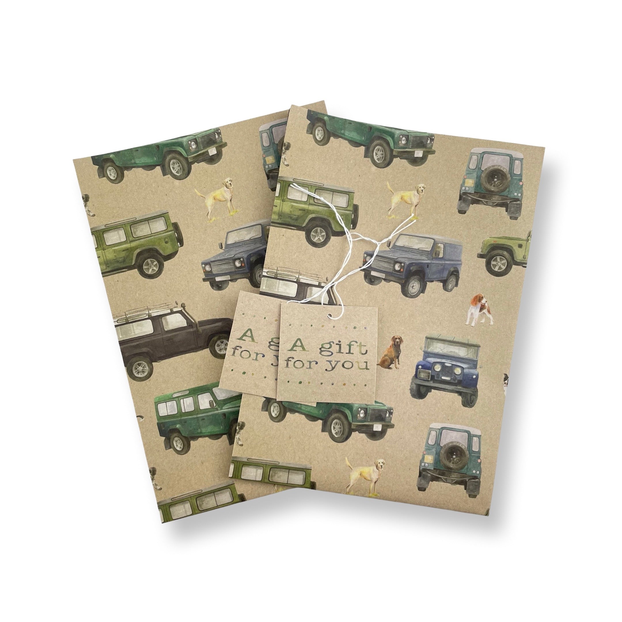 Classic Defender Off Roading 4 x 4 with dogs Gift Wrapping Paper
