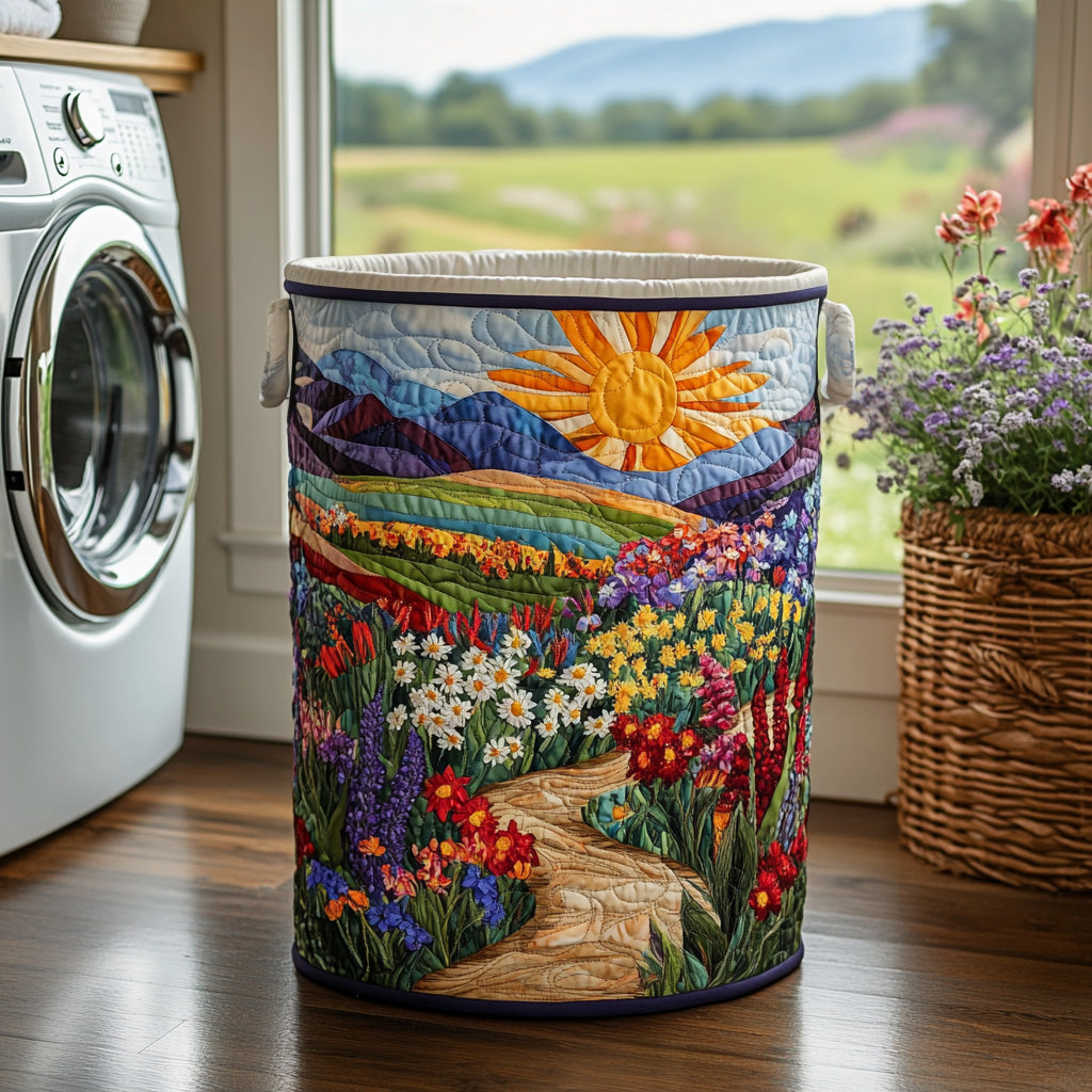 Meadow Song Quilted Laundry Basket NCU0DV741