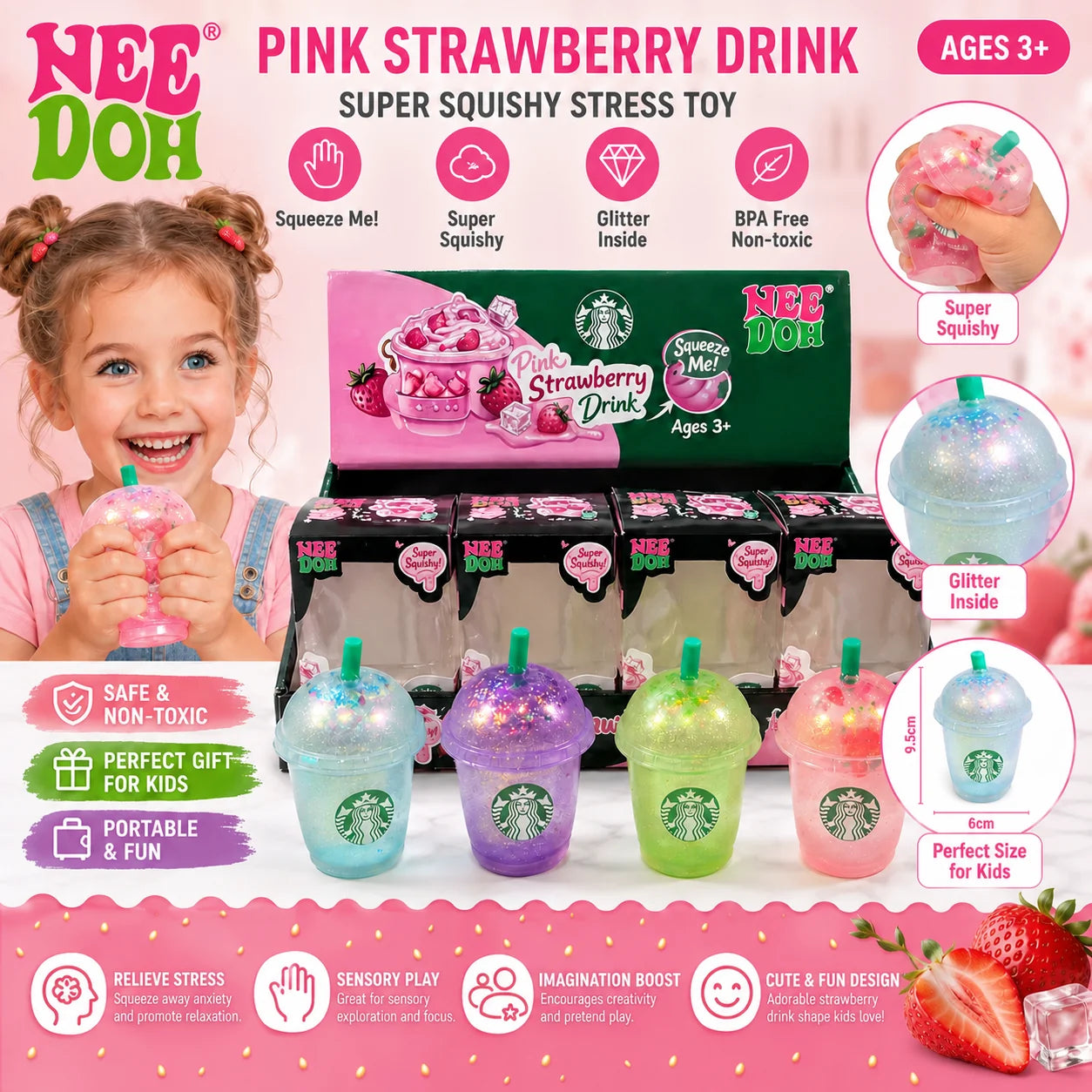 Iced Coffee Cup Squishy – Slow Rebound Maltose Fidget