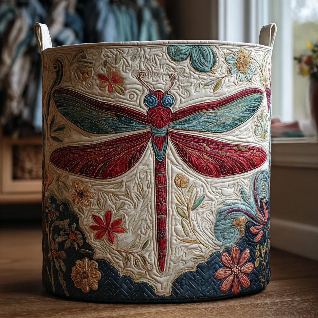 Pure Dragonfly Quilted Laundry Basket NCU0DDK1157