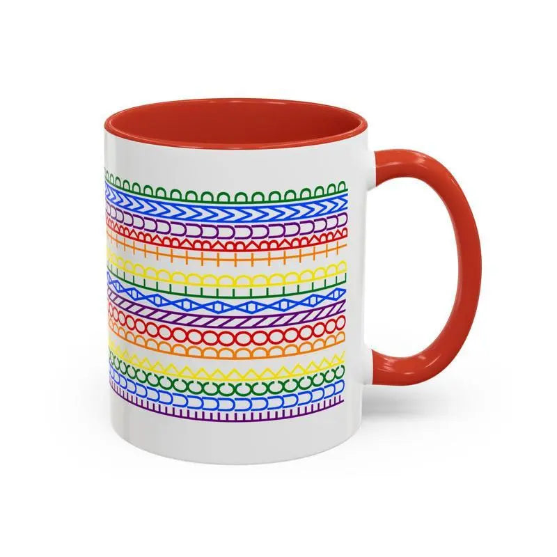 FDT Rainbow Hidden Meseage Tea Cup, Funny Meme FDT Trending Mug