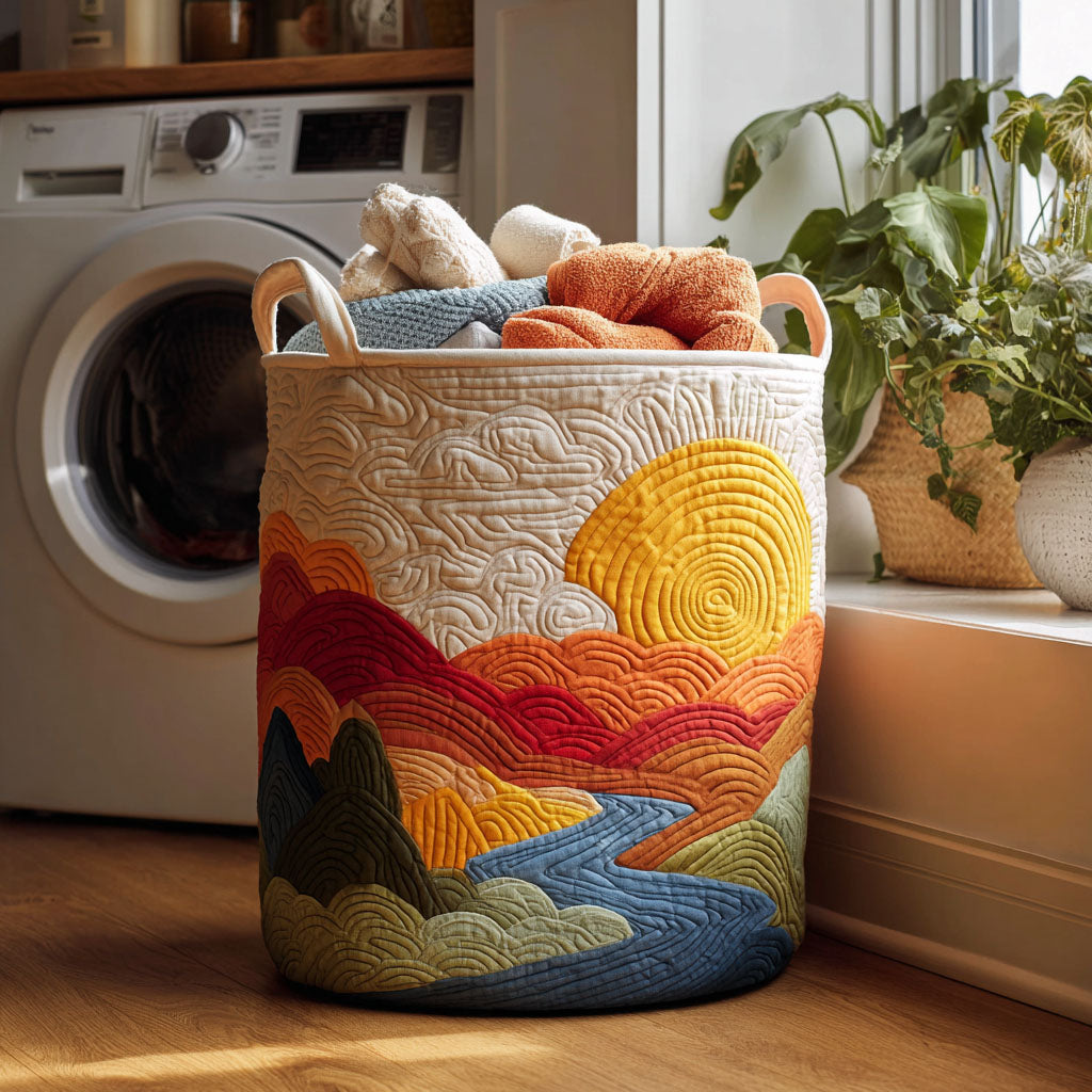 Sunrise Flow Quilted Laundry Basket NCU0NTV007