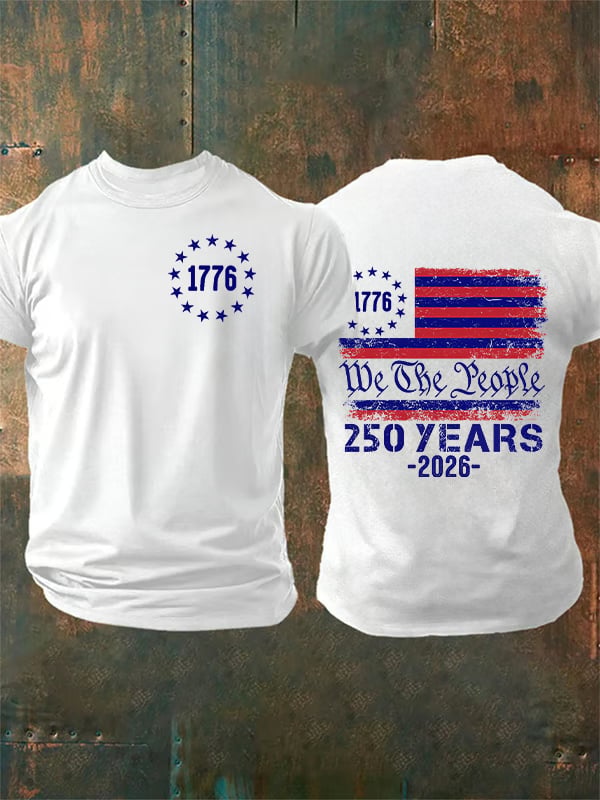 Men's 250 YEARS Print Casual T-Shirt