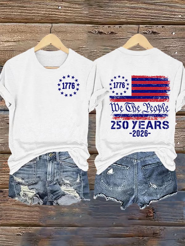 Women's 250 YEARS Print Casual T-Shirt