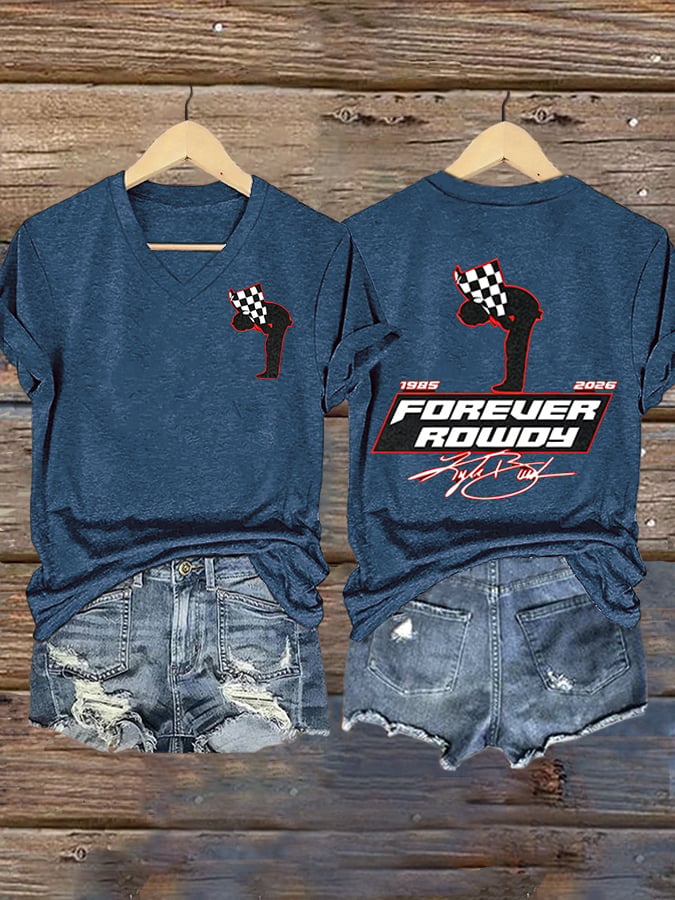 Women's Racing Is Eternal Print Casual T-shirt