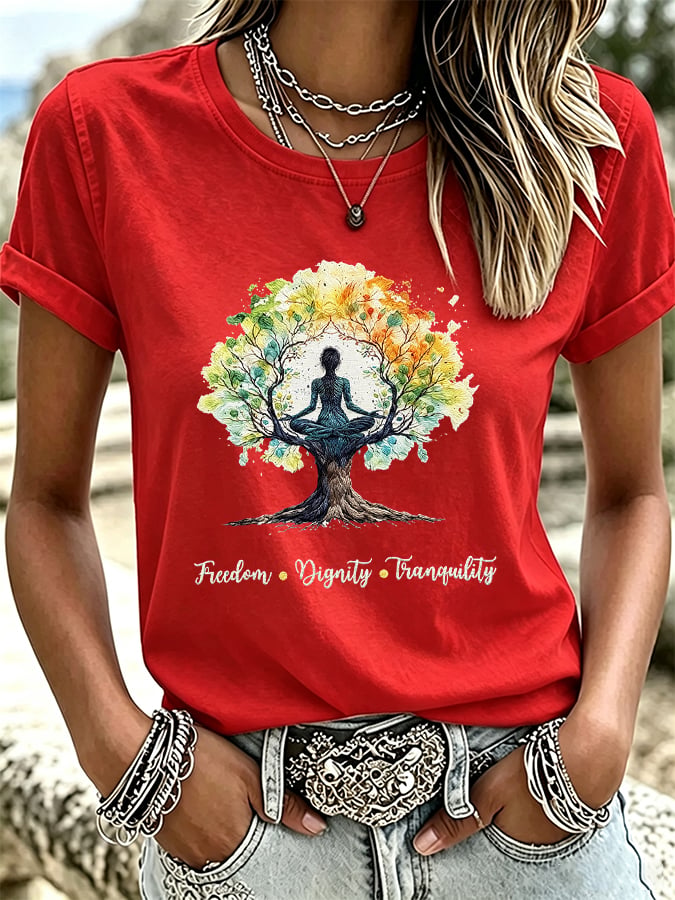 Women's Casual Print Short-Sleeve T-Shirt