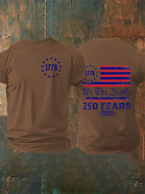 Men's 250 YEARS Print Casual T-Shirt