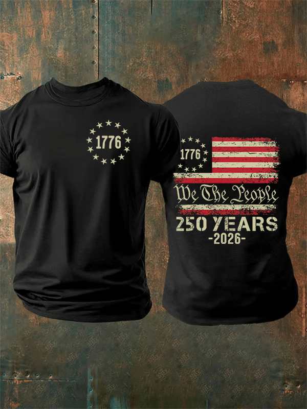 Men's 250 YEARS Print Casual T-Shirt