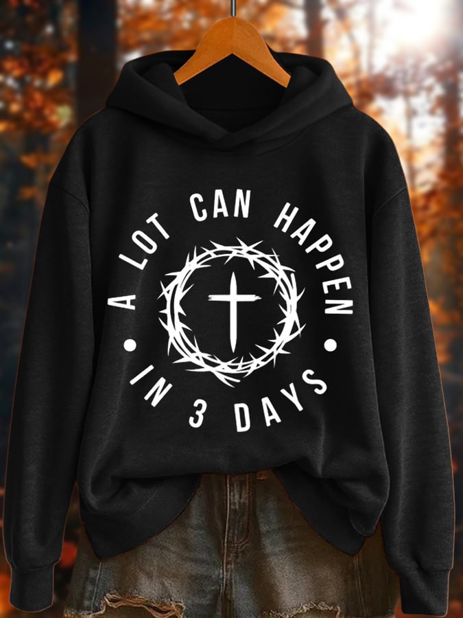 🔥Hot Sale Picks 🔥Women's A Lot Can Happen In 3 Days Print Sweatshirt