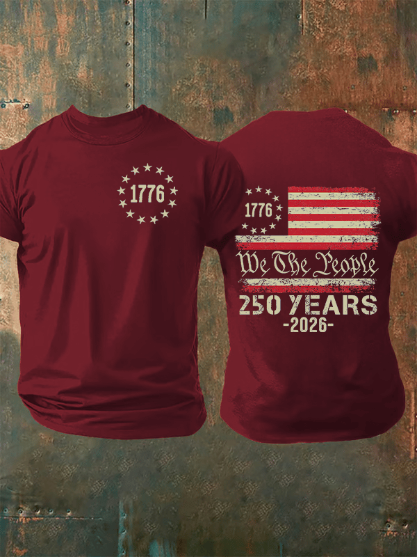 Men's 250 YEARS Print Casual T-Shirt