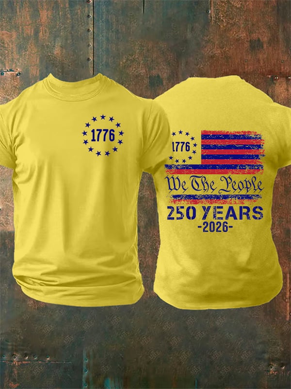 Men's 250 YEARS Print Casual T-Shirt