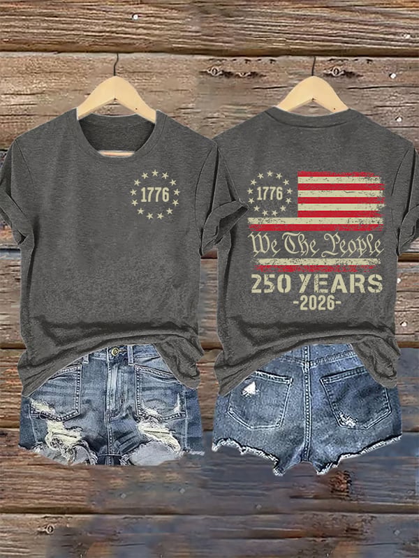 Women's 250 YEARS Print Casual T-Shirt