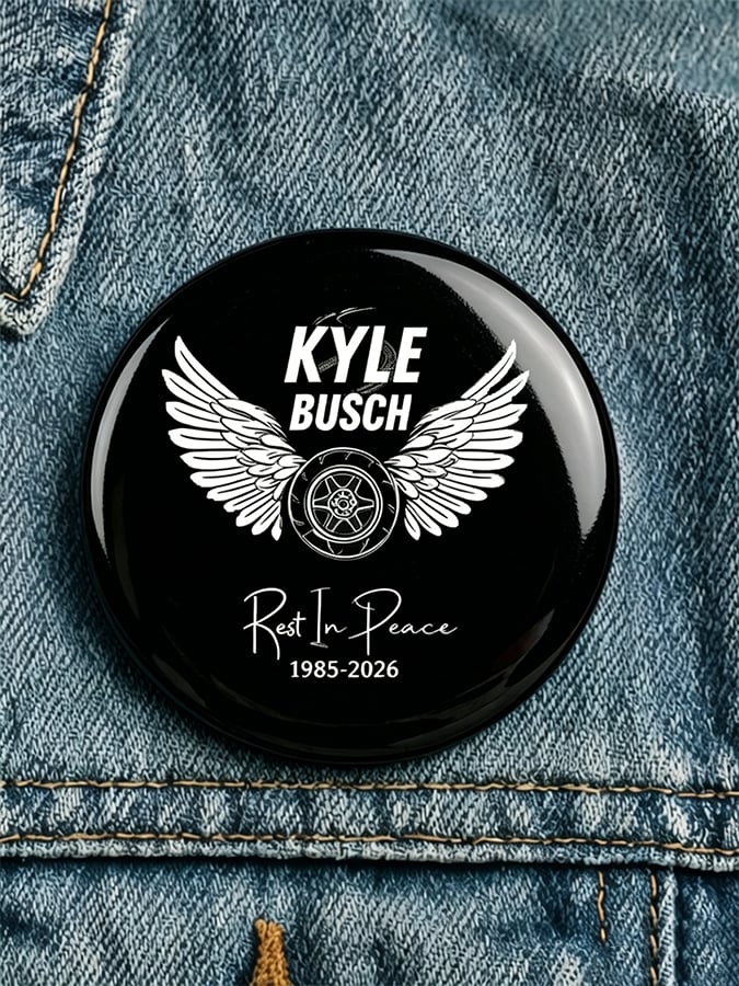 Racing-Themed Printed Brooch