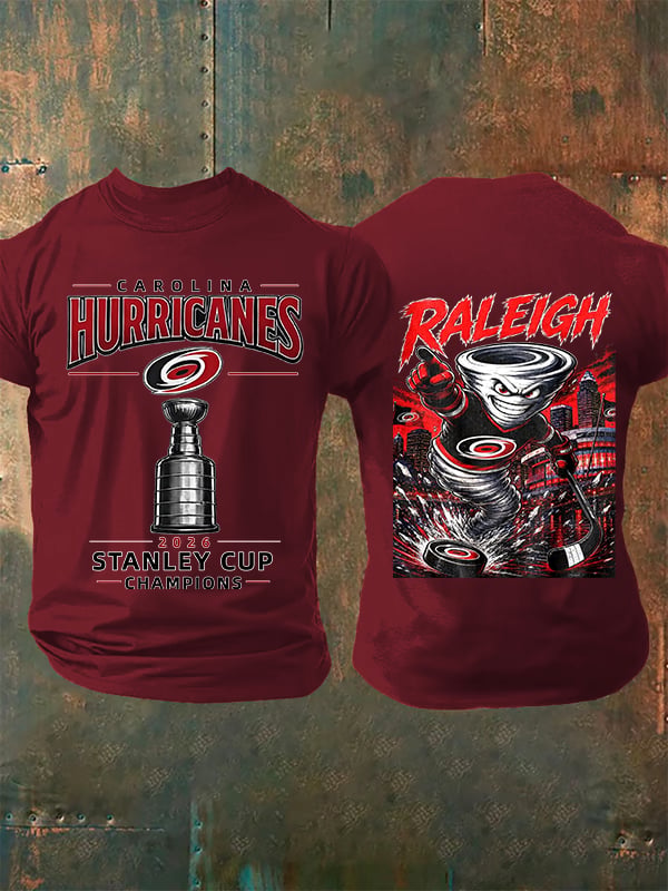 Men's 2026 Ice Hockey Champions Fans Printed T-Shirt