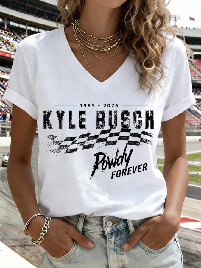 Women's Drag Racing Hero Print Casual T-shirt